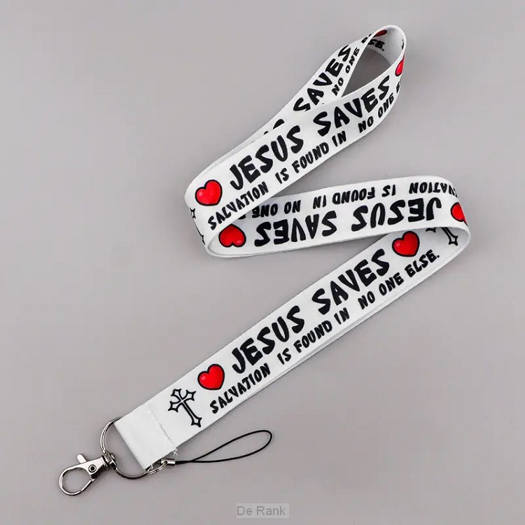 Lanyard White Jesus Saves