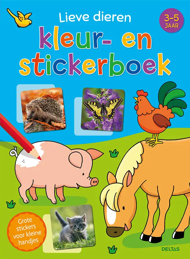 Lieve dieren kleur- en stickerboek (3-5
