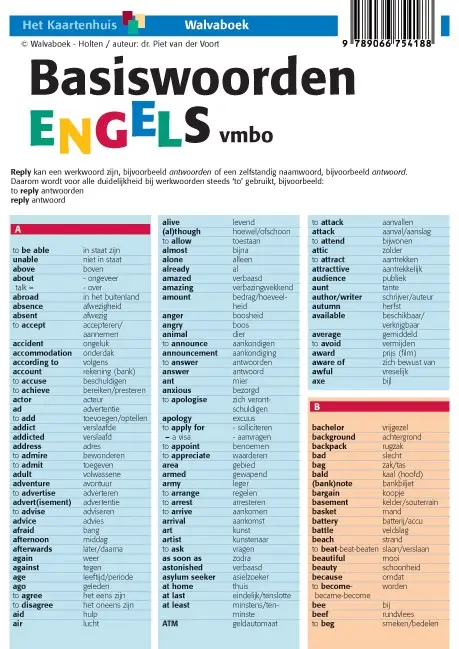 Basiswoorden Engels vmbo