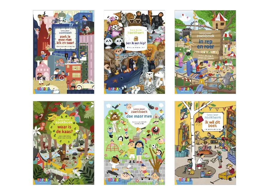 Pakket Leren lezen zoekboeken (6 titels)