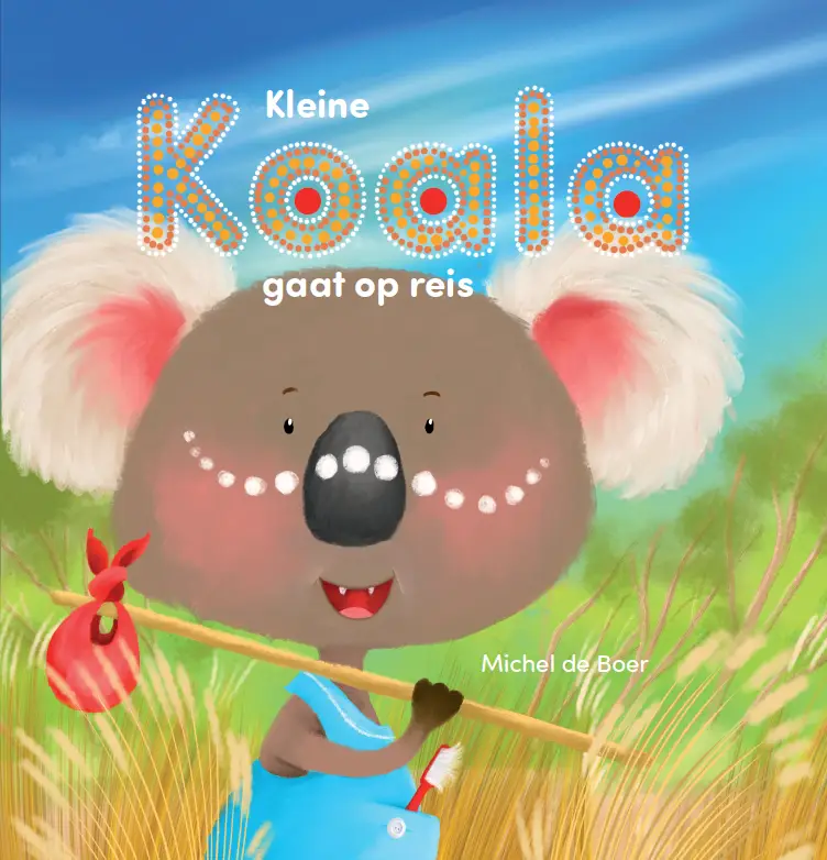 Kleine koala gaat op reis