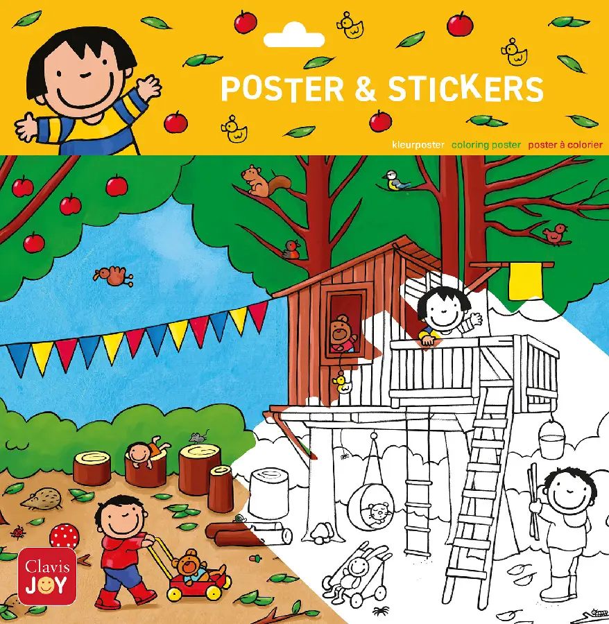 Kleurposter Anna in het bos