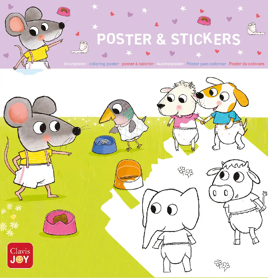 Kleurposter Muisje. Mag ik eens in je potje kijken?