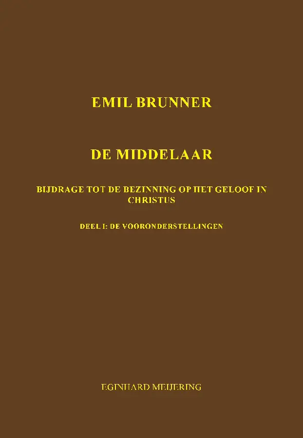 Emil Brunner De Middelaar