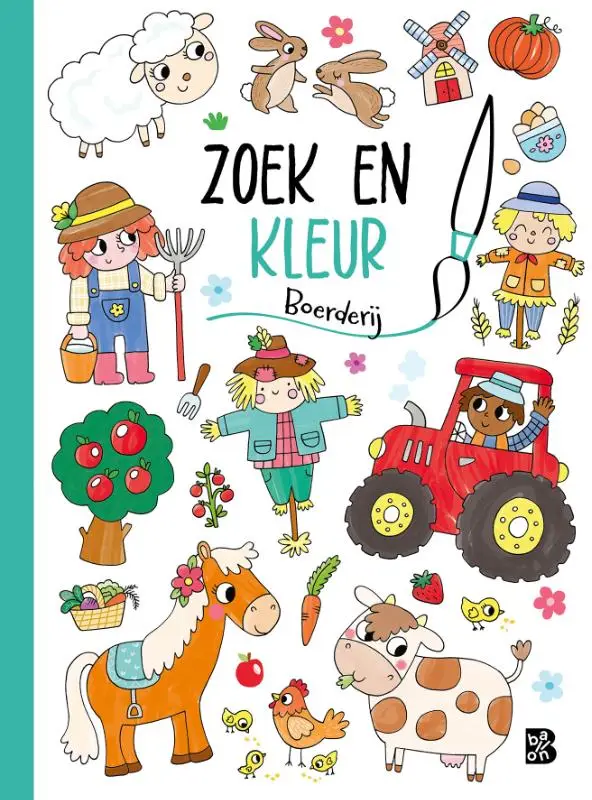 Zoek en kleur: boerderij