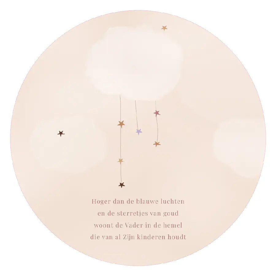 Muurcirkel 25 cm Hoger dan de blauwe...