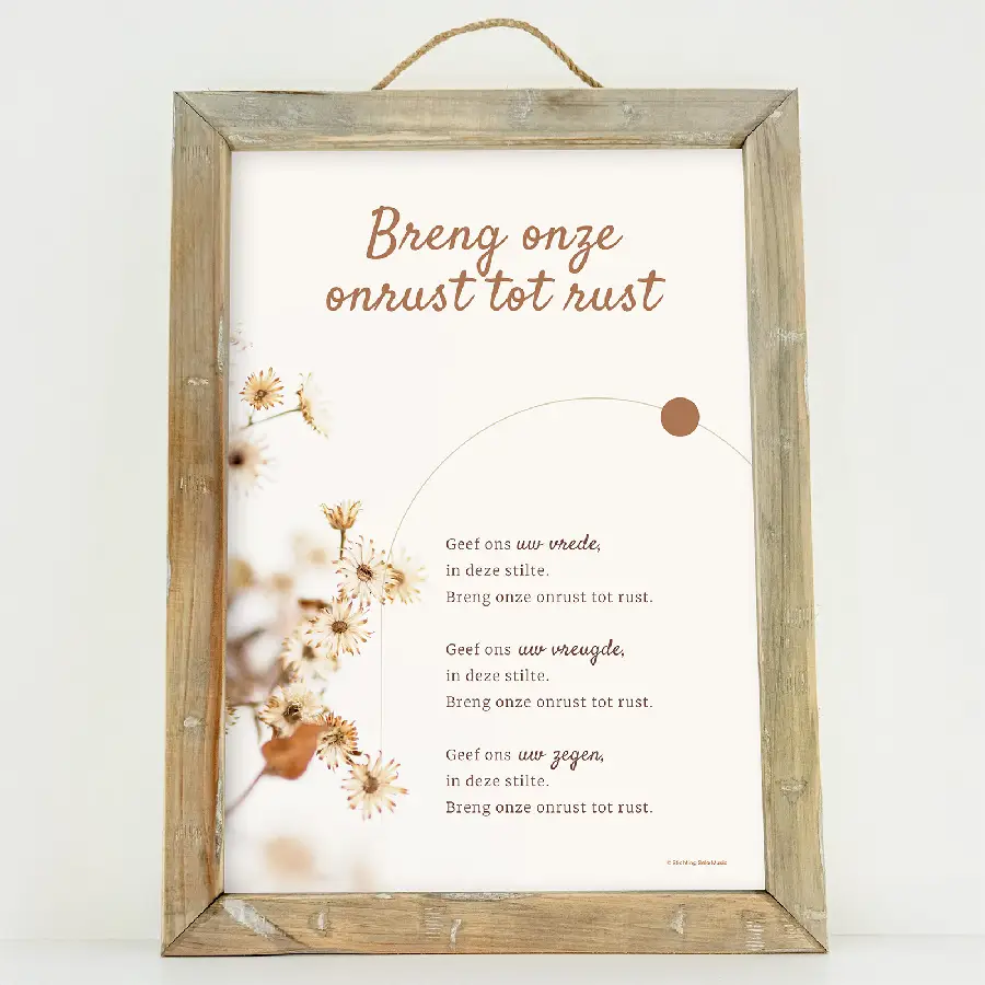 Schilderij A4 Breng onze onrust tot rust