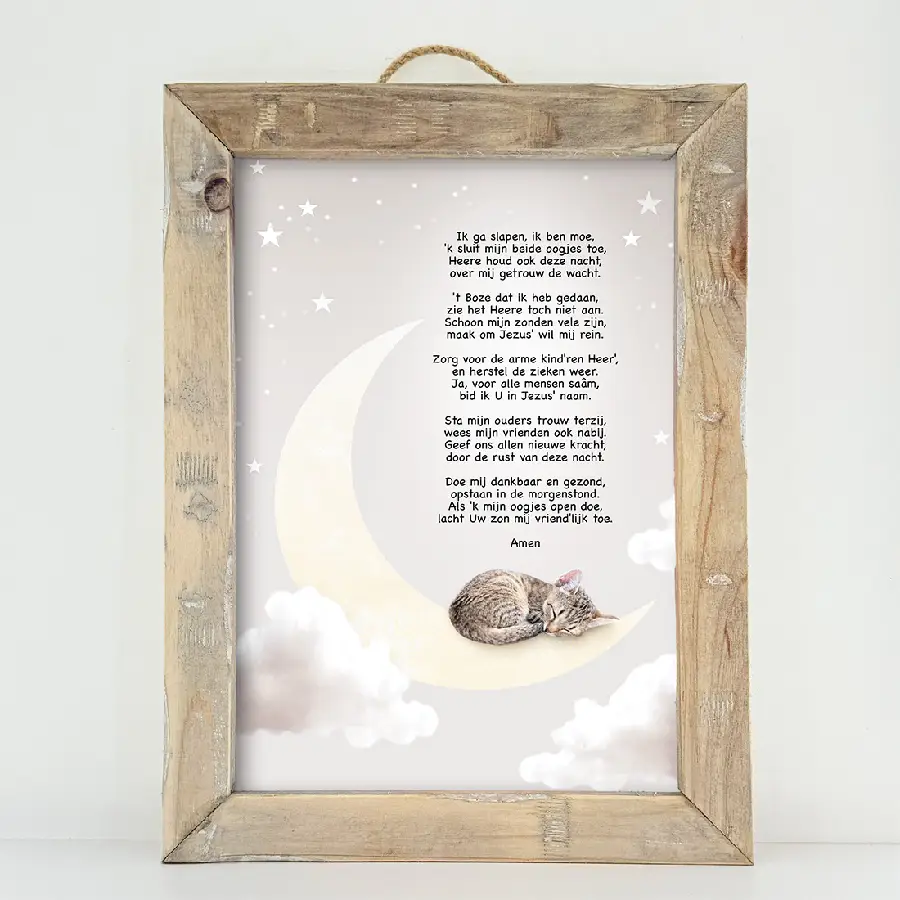 Schilderij A3 Ik ga slapen (trad.)