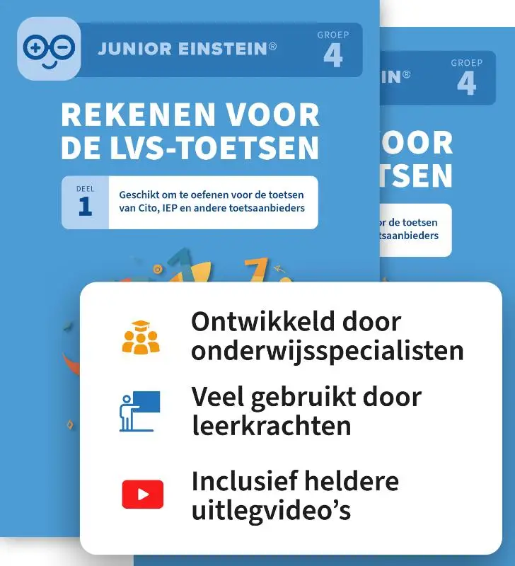 Rekenen voor de LVS-toetsen set - Deel 1 en 2 - Groep 4