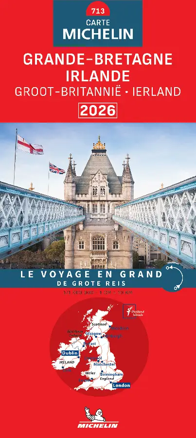 Michelin Wegenkaart 713 Groot-Brittanië 2026
