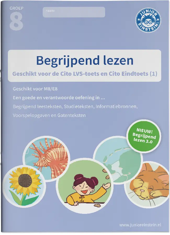 Begrijpend lezen Oefenboek / Deel 1 groep 8 M8/E8 Geschikt voor de LVS-toets 3.0 (M8) en de Cito Eindtoets