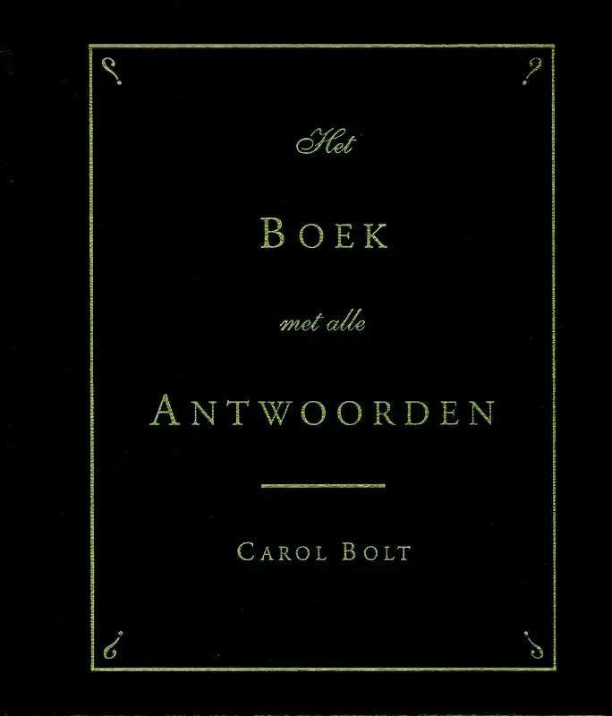 BOEK MET ALLE ANTWOORDEN - MINI