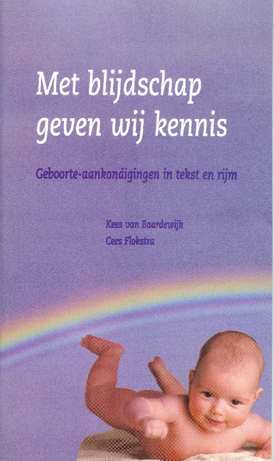 MET BLIJDSCHAP GEVEN WIJ KENNIS