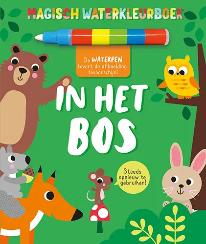 Magisch waterkleurboek - in het bos