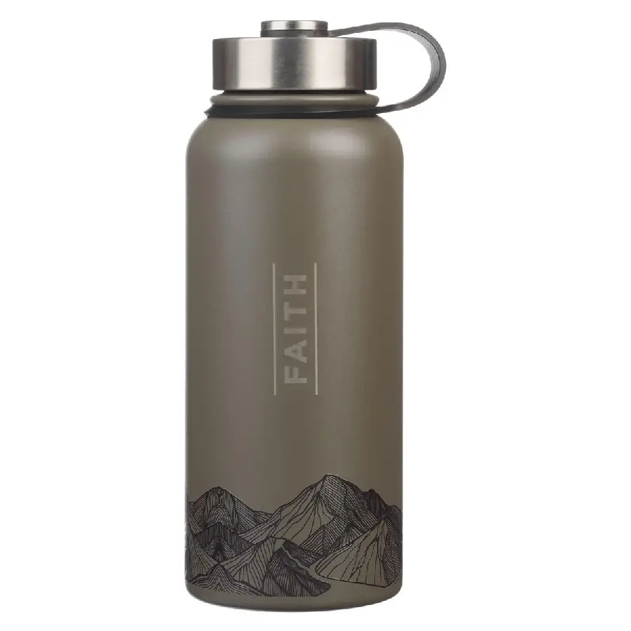 Water Bottle SS Brown Faith Mountains Ma