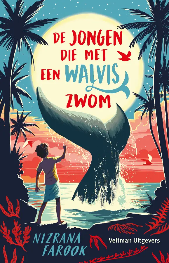 Jongen die met een walvis zwom