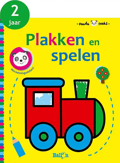 Plakken en spelen treintje 2 jaar